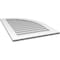 Ekena Millwork Quarter Round Top Right Surface Mount PVC Gable Vent w/ 3-1/2"W x 1"P Standard Frame, 26"W x 38"H GVPQR26X3801SN - alternate 4